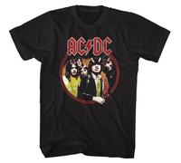 ACDC Highway To Hell Camiseta Manga Corta Hombre Algodón Negro
