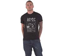 ACDC Highway To Hell World Tour 1979/80 Camiseta, Negro (Black Black), Medium para Hombre