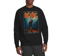 ACDC Let There Be Rock Crew Sweatshirt Sudadera, Negro, L Unisex Adulto