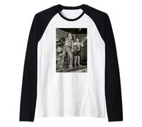 ACDC Live Bon Scott & Angus Young por Dick Barnatt Camiseta Manga Raglan