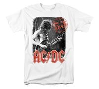ACDC - Póster De Sello - Camiseta De Manga Corta Unisex Para Adultos - Blanca
