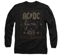 ACDC Rock Label - Camiseta de Manga Larga para Hombre, Color Negro, Talla M, Negro, M
