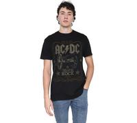 ACDC Rock Label T Shirt Camiseta, Negro, 4XL Unisex Adulto