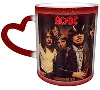 ACDC - Taza cambiante de color con diseño de taza de café de cerámica sensible al calor