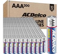 ACDelco 200-Count Triple AAA Batteries, Maximum Power Super Alkaline Battery, 10-Year Shelf Life, Reclosable Packaging