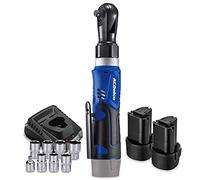ACDelco ARW1209-P2 Conjunto de herramientas de llave de trinquete con 2 baterías, serie G12 12 V Li-ion inalámbrico 3/8 pulgadas, 61 N · m Kit de herramientas de llave de carraca con 2 baterías