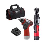 ACDelco G12 Series ARW12103-K1 - Kit combinado de 2 herramientas - Llave de trinquete sin escobillas de 3/8 pulgadas + llave de impacto eléctrica de 3/8 pulgadas, dos baterías, cargador y bolsa de