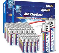 ACDelco Super Pilas alcalinas, 20-Count de AA y 20-Count de AAA