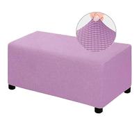 Acdler Rectangular Funda Otomana Terciopelo Elastico Funda De Puff Sofa Funda Reposapies, Funda para Taburete Protector De Puff Retirable Lavable, para Sala (Color : A11, Size : 130-160cm)