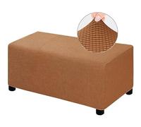Acdler Rectangular Funda Otomana Terciopelo Elastico Funda De Puff Sofa Funda Reposapies, Funda para Taburete Protector De Puff Retirable Lavable, para Sala (Color : A12, Size : 50-76cm)