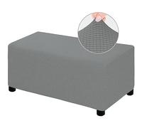 Acdler Rectangular Funda Otomana Terciopelo Elastico Funda De Puff Sofa Funda Reposapies, Funda para Taburete Protector De Puff Retirable Lavable, para Sala (Color : A9, Size : 101-127cm)