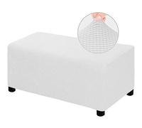 Acdler Rectangular Funda Otomana Terciopelo Elastico Funda De Puff Sofa Funda Reposapies, Funda para Taburete Protector De Puff Retirable Lavable, para Sala (Color : A8, Size : 50-76cm)