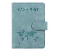 ACdream Combo de tarjetero para pasaporte y vacunación, funda con ranura para tarjeta de vacunación CDC, protector organizador de documentos de viaje de cuero, con bloqueo RFID, para mujeres y hombres