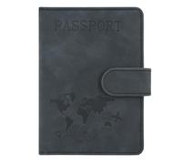 ACdream Combo de tarjetero para pasaporte y vacunación, funda con ranura para tarjeta de vacunación CDC, protector organizador de documentos de viaje de cuero, con bloqueo RFID, para mujeres y hombres