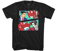 Ace Attorney Hold it Objection Phoenix Wright Edgeworth Capcom Top Black, Negro , S