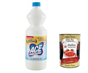 ACE Candeggina Classic Bleach - 6 x 1000 ml + Italian Gourmet Polpa di Pomodoro 400 g