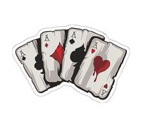 Ace Card - Calcomanías reflectantes de PVC para rascar el coche, calcomanías de tarjetas de , impermeables y calcomanías de cartas de , decoración exterior de coche para puerta de coche,