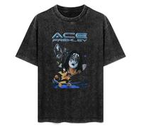 Ace Frehley Poster T-Shirt Graphic Printed tee Shirt Mens Black Shirt L