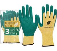 ACE Guantes de jardinería Garden Eden (3 pares) para hombres y mujeres, para trabajos intensivos, antideslizantes, flexibles, multiusos, plantación, poda, arranque, deshierbe, bricolaje en 388 - M