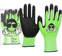 ACE - Guantes de jardinería Junior para jardineros pequeños, 9-10 años, color verde