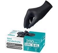 ACE Guantes de Nitrilo Desechables Guard - 100 Pares - Impermeables, EN374, Sin Látex ni Polvo, Trabajo Multiuso: Taller, Mecánico, Tattoo, Barbero, Alimentos, Cocina, Cosmética, Manicura y Pintar