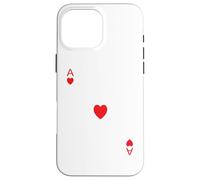 Ace Hearts Poker Card Tarjeta de Blackjack Carcasa para iPhone 16 Pro MAX