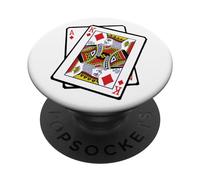 Ace & King of Diamonds 21 cumpleaños veintiún años PopSockets PopGrip Adhesivo