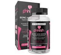 ACE NUTRITION ácido bórico supositorios vaginales phresh - promueve saludable dentro de la vagina ph balance, compatible con 600 mg de salud dentro de la vagina, la botella de 30 natural ácido bórico
