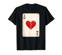 Ace of Broken Hearts Vintage Playera de Cartas con el corazón Roto Camiseta