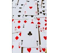 Ace of Clubs and Ace of Hearts Playing Card A5 Hardback Lined Glossy Notebook: Poker Stocking Filler, Playing Card Notebook, Poker Stationery