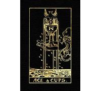 Ace of Cups: Tarot Journal Notebook Lined, Black And Gold (College Ruled, 110 Pages, 9"x6") (Tarot Card Notebook)