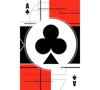 Ace of Diamonds & Clubs Notebook - Modern Playing Card Design: Graphic Journal | Matte Hardcover | 80 Lined Pages | Red & Black Aesthetic | Gift for Card Players