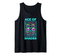 Ace of Shades Vaporwave Playa Estética Retro Camiseta sin Mangas