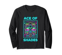 Ace of Shades Vaporwave Playa Estética Retro Manga Larga