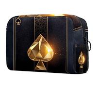 Ace of Spades - Neceser de póquer para mujer, neceser de viaje, bolsa organizadora de maquillaje con cremallera, multicolor, 18.5x7.5x13cm/7.3x3x5.1in, Neceser