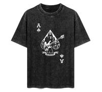 Ace of Spades T-Shirt Graphic Printed tee Shirt Mens Black Shirt S