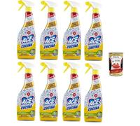 ACE Sgrassatore Cucina - Desengrasante para cocina, aroma a limón y bergamota, elimina hasta 100% grasa incrustada, 8 x 600 ml + Polpa italiana gourmet