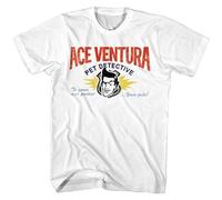 Ace Ventura Pet Detective Calling Card Serve & Protect Jim Carrey T-Shirt White Mens tee Unisex Shirt XL
