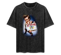 Ace Ventura Pet Detective Film Poster T-Shirt Graphic Printed tee Shirt Mens Black Shirt L