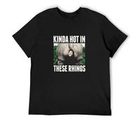 Ace Ventura Pet Detective Kinda Hot In These Rhinos Men's T-Shirt Unisex Black Cotton Print tee Shirts S