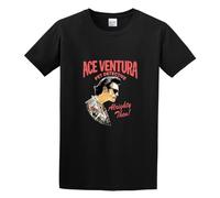 Ace Ventura Pet Detective Profile Alrighty Then Jim Carrey 90S Men's T-Shirt Unisex Black Cotton Print tee Shirts S