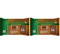 Ace Wipes Travel Buddy - Toallitas húmedas de bambú, Grandes y biodegradables, Acampar, Viajar, IR de Vacaciones, Llevar a Festivales 32 toallitas en un Paquete (Paquete de 2)