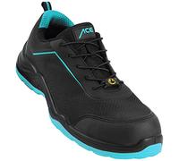 ACE Zapatos de Trabajo Sapphire - Zapatos de Seguridad para el Trabajo - S1-P SRC ESD - Negro/Turquesa - 47