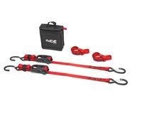 ACEBIKES Trinquete Pro Juego de correas de tensión, negro-rojo