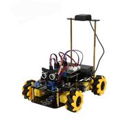 ACEBOTT Explorer Series QD001, kit de coche robot inteligente, ESP32, control multimodo con seguimiento de línea y evitación de obstáculos, 4 ruedas (QD009 GPS Expansión)