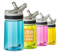 AceCamp TRITAN Botella de deporte | Sin BPA I All Bebids I 2X Tapa para saltar, Azul 350 ML