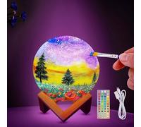 ACED Kit de Lampada luna para pintar tu propia, Suministros de Artes, Kit de artesanía, Edades 6 7 8 9 10 11 12 Año Viejo chica chico niño regalo