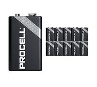 ACEDIS - Paquete de 10 pilas Duracell Procell de 9 V | Batería alcalina de energía industrial de 9 voltios | Uso doméstico u oficina | Paquete promocional de ambientador de aire para coche | Potencia