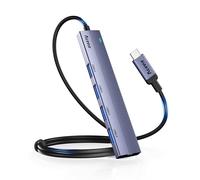 Aceele 5Gbps Hub USB C, Adaptador USB C a USB 3.0 Hub 4 Puertos, Tipo C Carga, Cable USB C Hub Tipo C para MacBook Pro/Air,PC,XPS 15 y Otros Dispositivos