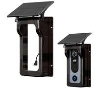 Aceele Cubierta para Videoportero Inteligente Inalámbrico con Panel Solar, Protector de Plástico para Timbre con Cable Tipo-C, Protector Impermeable para Timbre Apta para Todos los Modelos de Timbre
